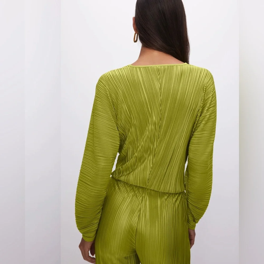 Good American Chartreuse Wide Leg Pants - Picture 3 of 16